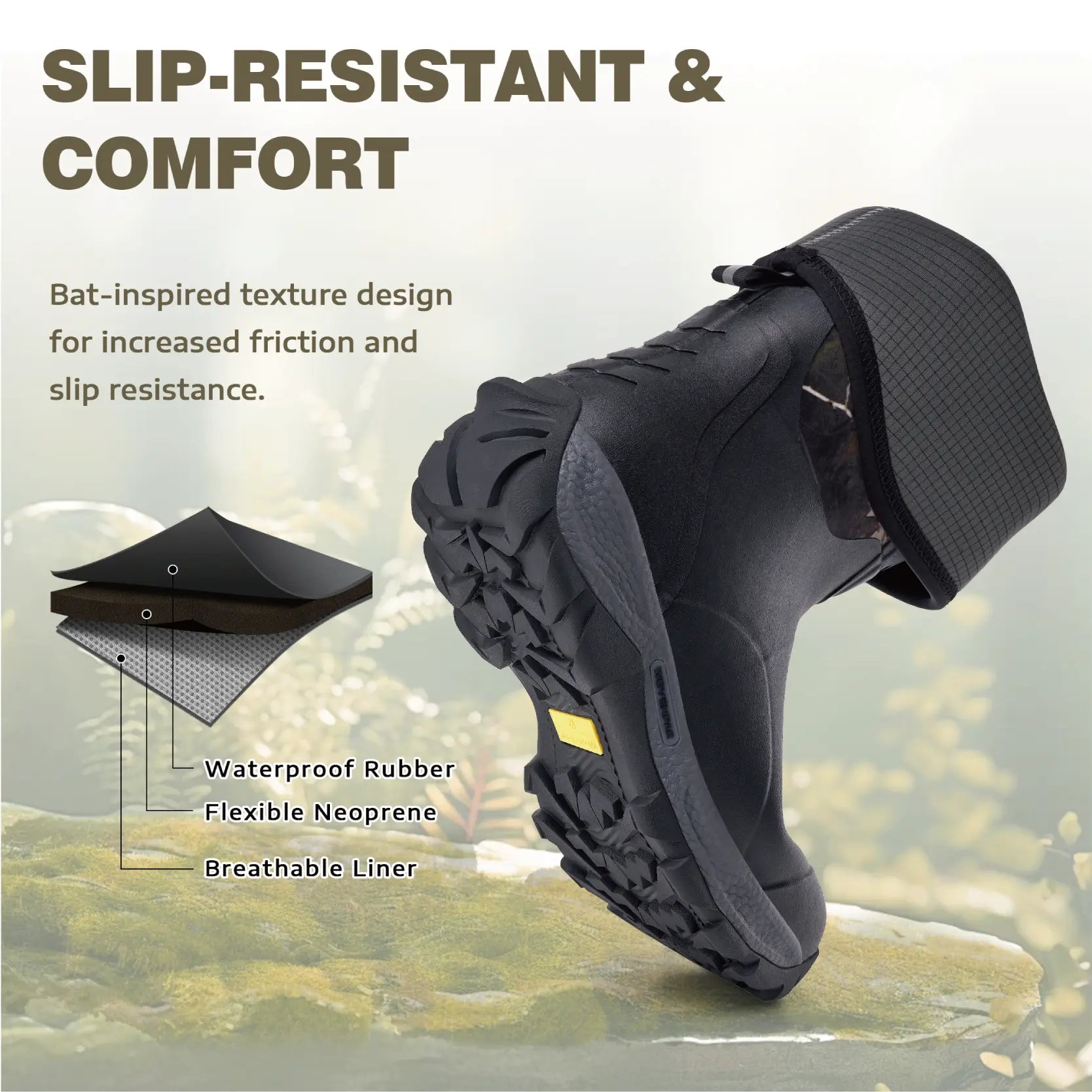 WOVENPAK Rubber Hunting Boots for Men - Wovenpak