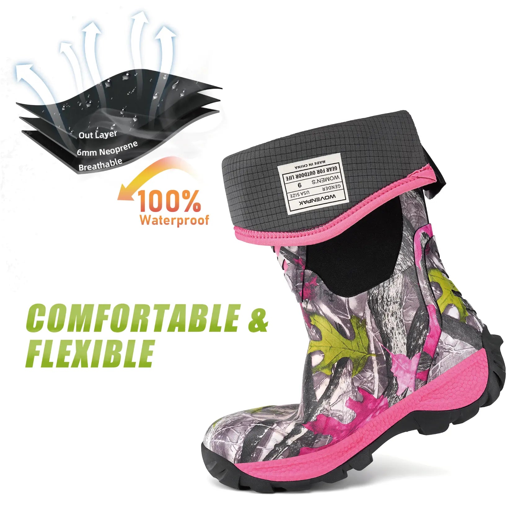 Wovenpak Rubber Boots for Women - Wovenpak