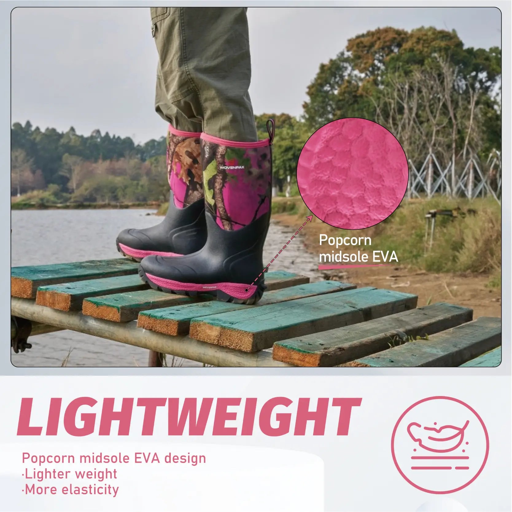 WOVENPAK Waterproof Rubber Boots for Women - Wovenpak