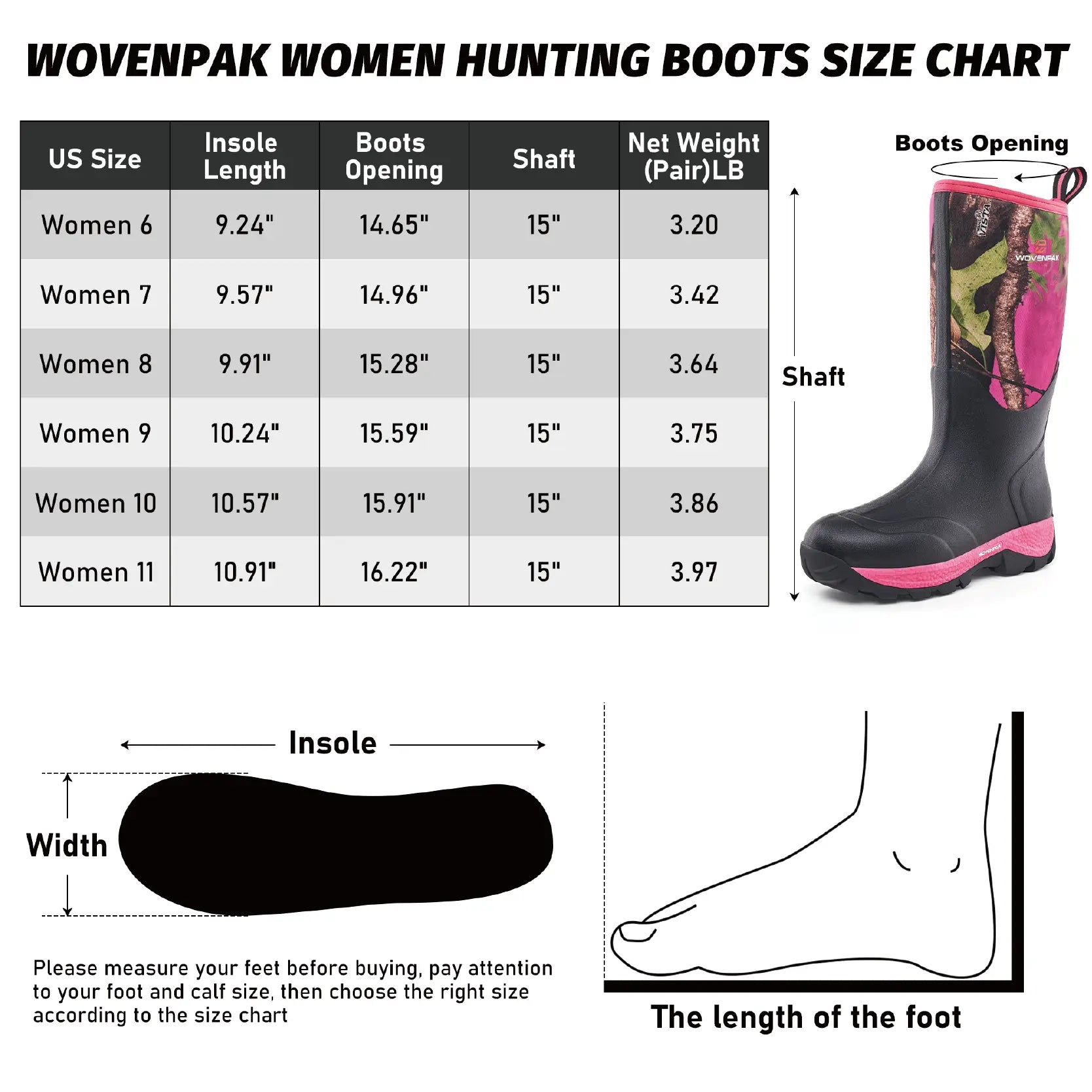 WOVENPAK Waterproof Rubber Boots for Women - Wovenpak