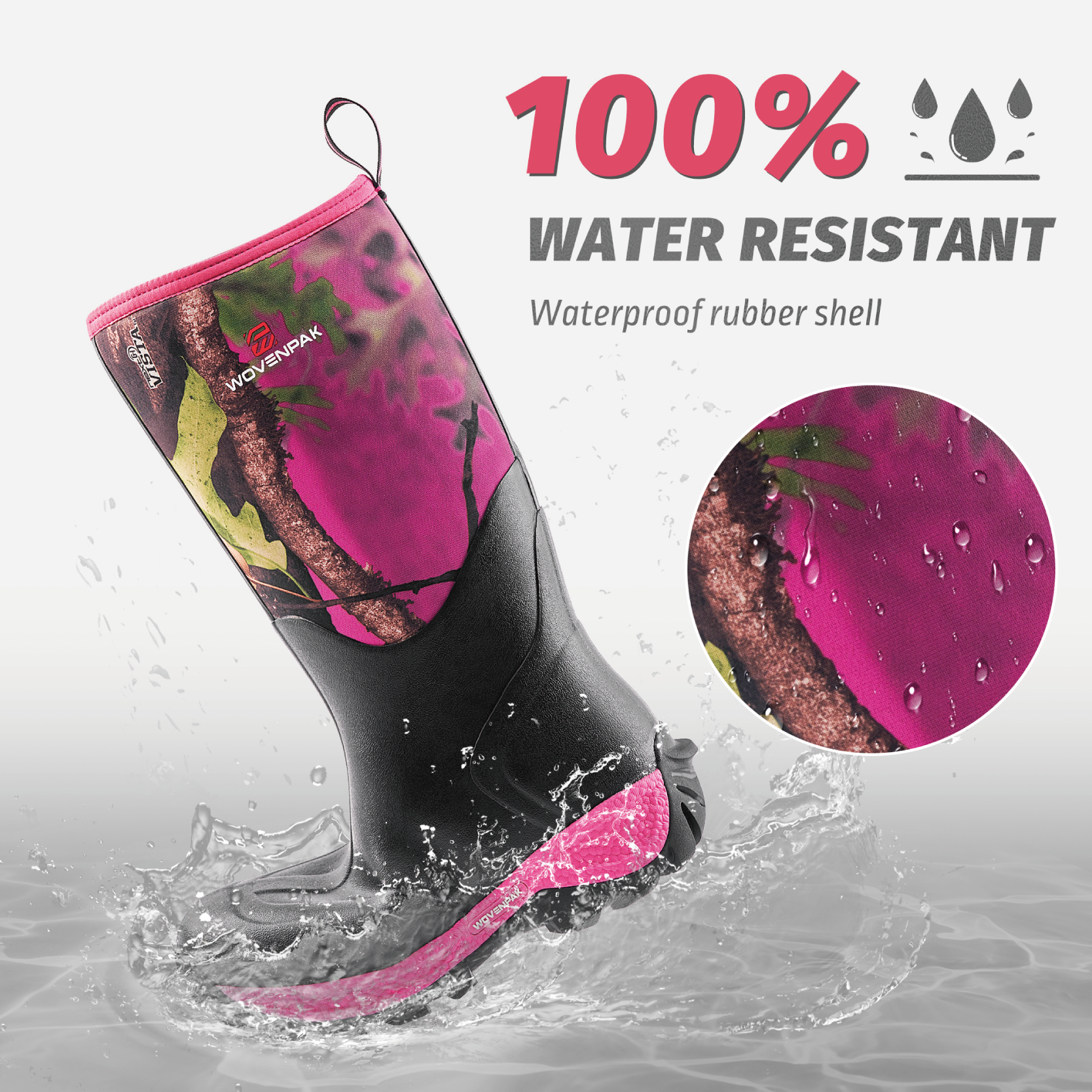 WOVENPAK Waterproof Rubber Boots for Women - Wovenpak