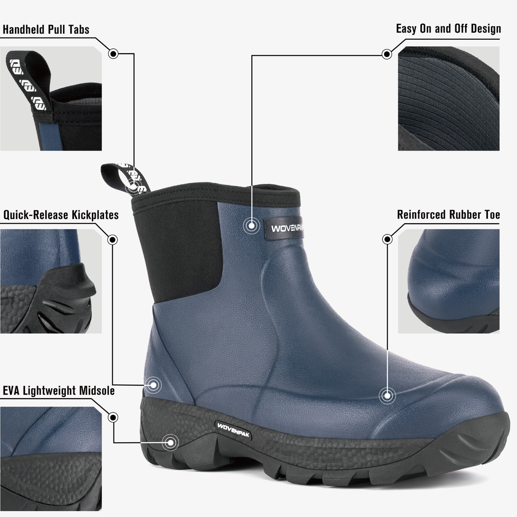 WOVENPAK Rubber Boots for Men - Wovenpak