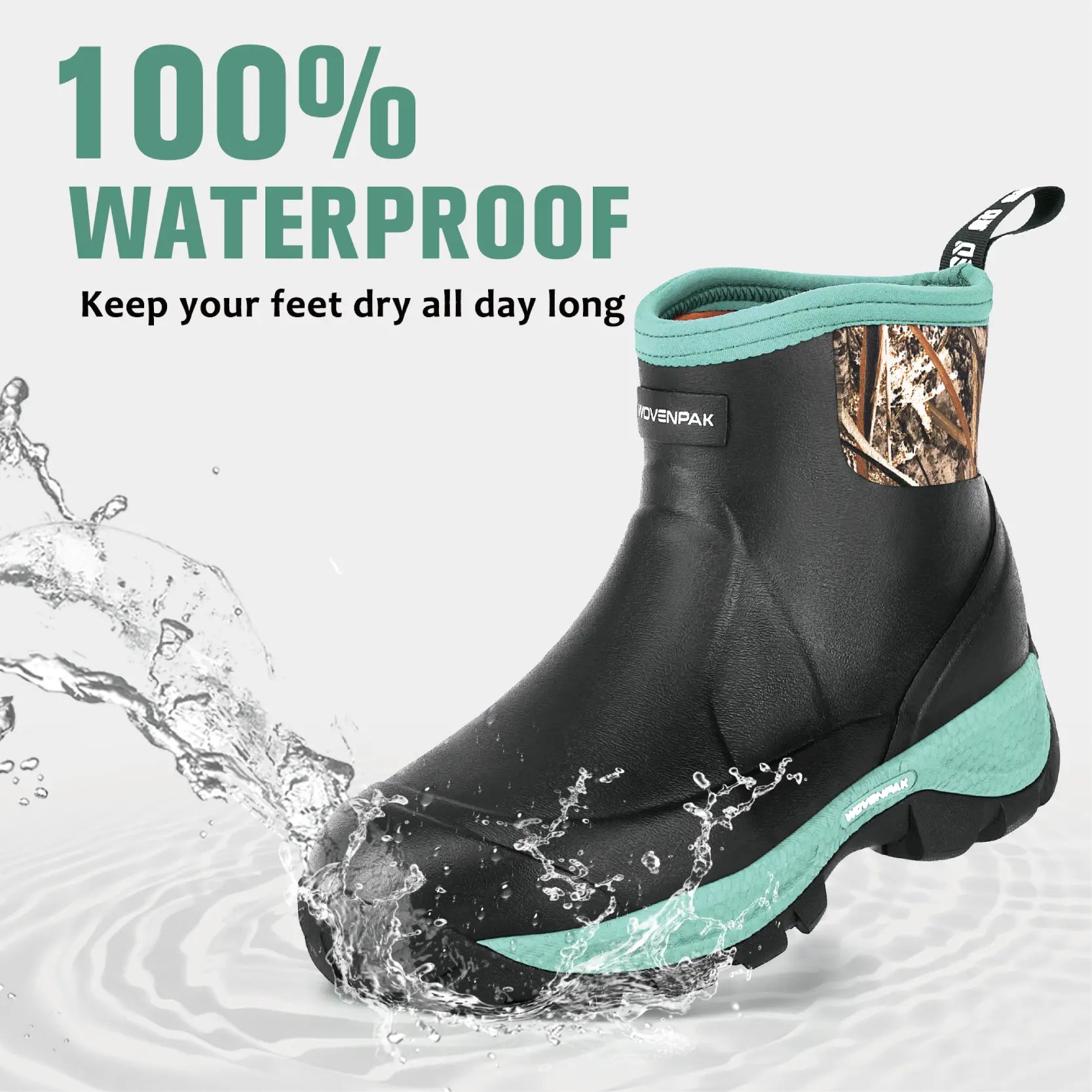 Neoprene Rubber Rain Boots Waterproof Women - Wovenpak