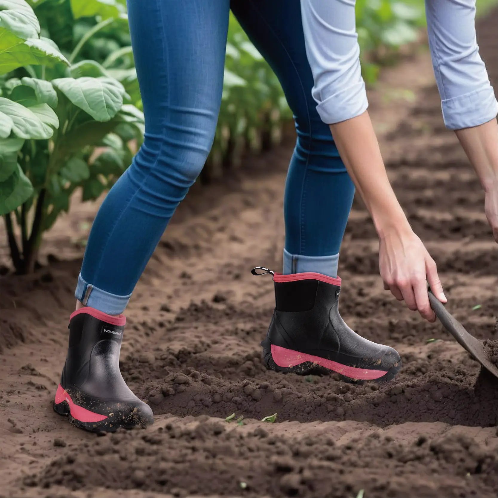 Neoprene Rubber Rain Boots Waterproof Women - Wovenpak